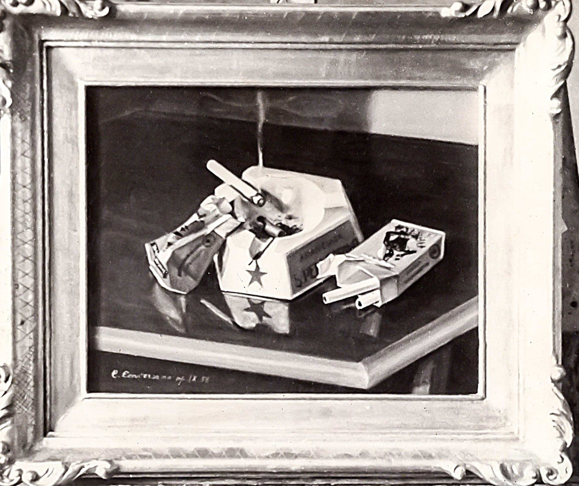 Il fumo, 1958 — dipinto di Carmine Conversano
