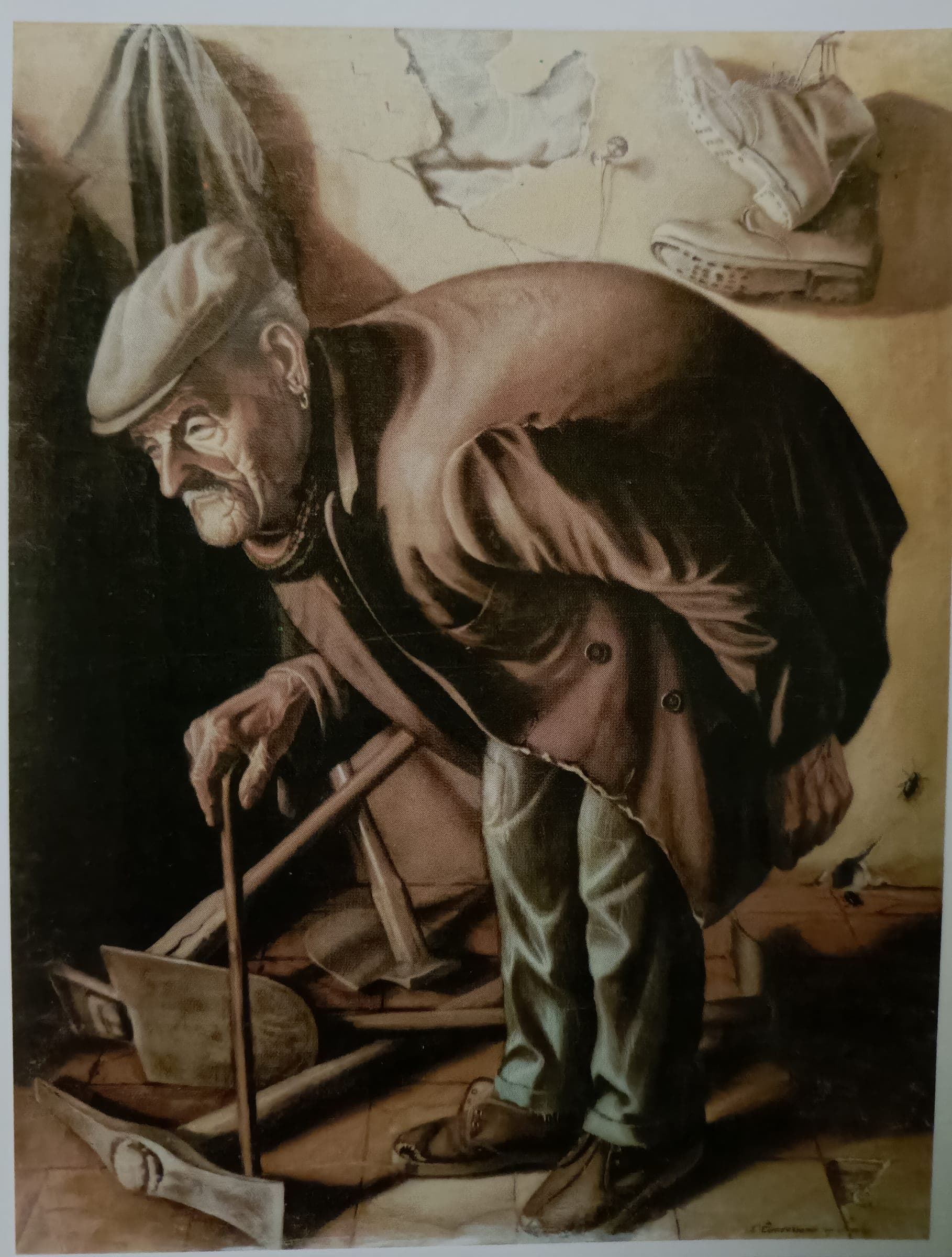 Vecchiaia, 1958 — dipinto di Carmine Conversano