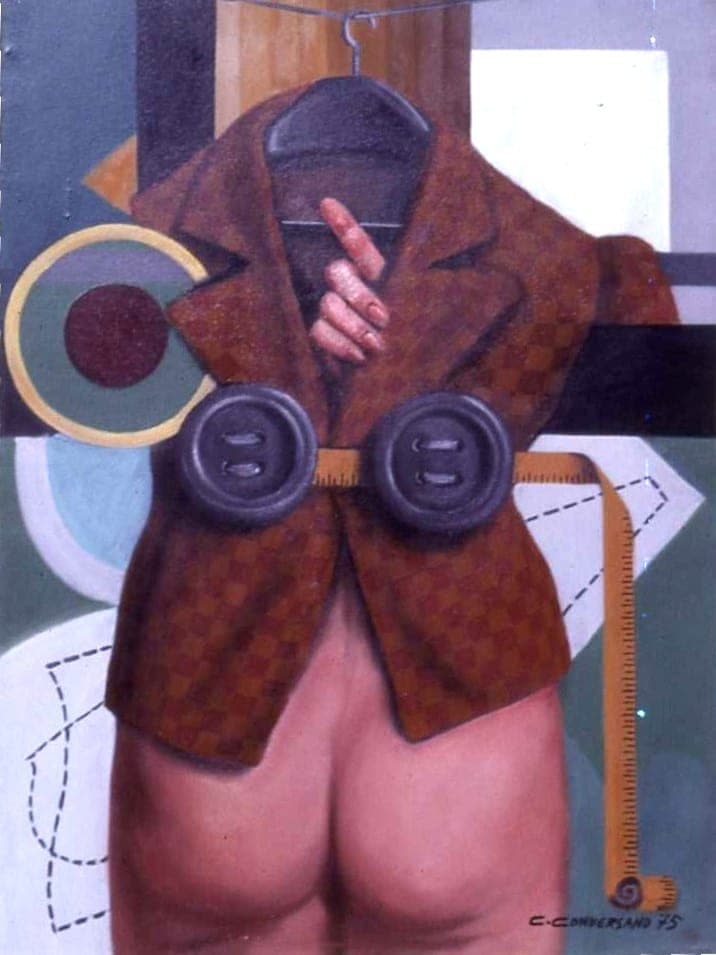 Il sarto, 1975 — dipinto di Carmine Conversano
