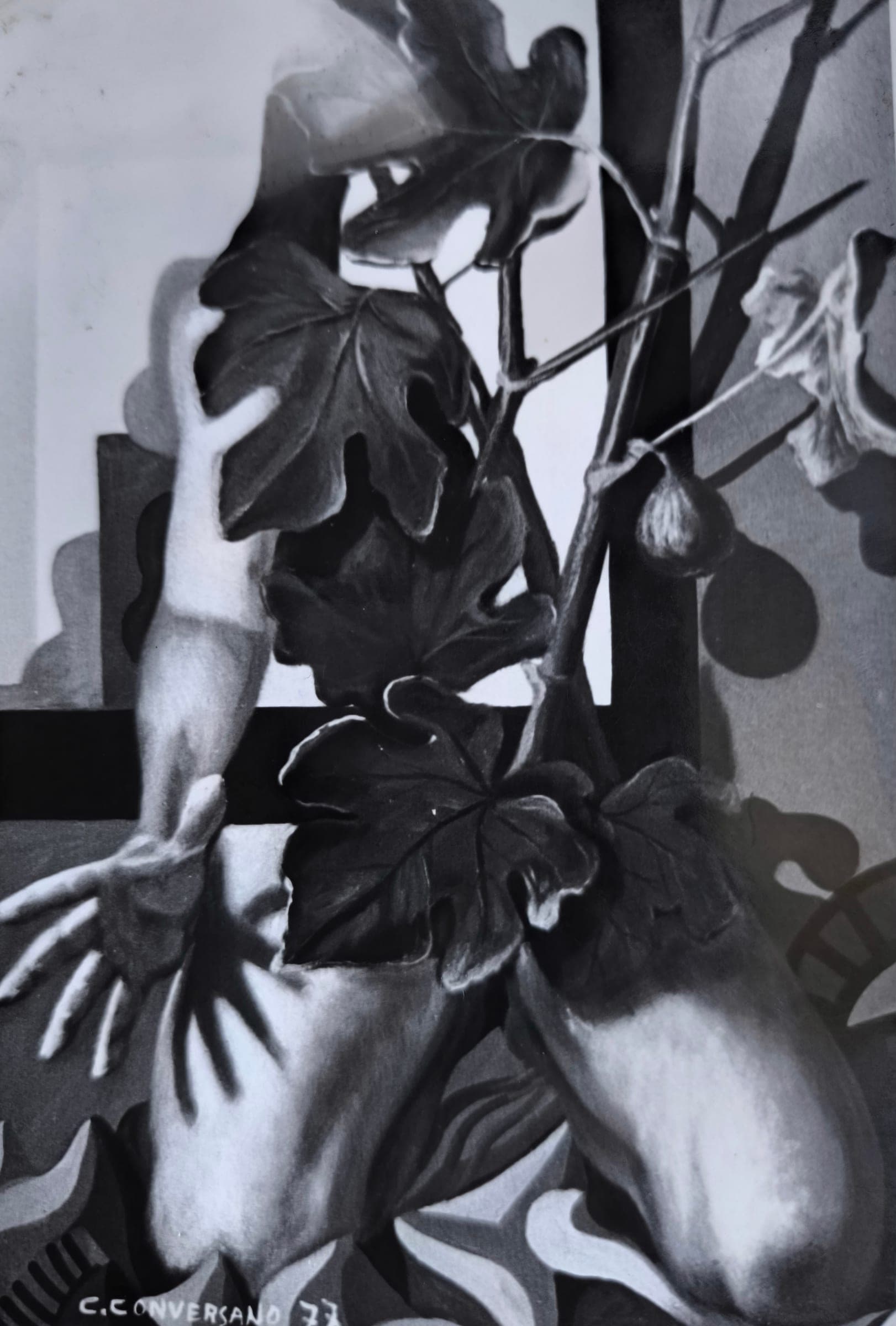 Eva dopo, 1977 — dipinto di Carmine Conversano