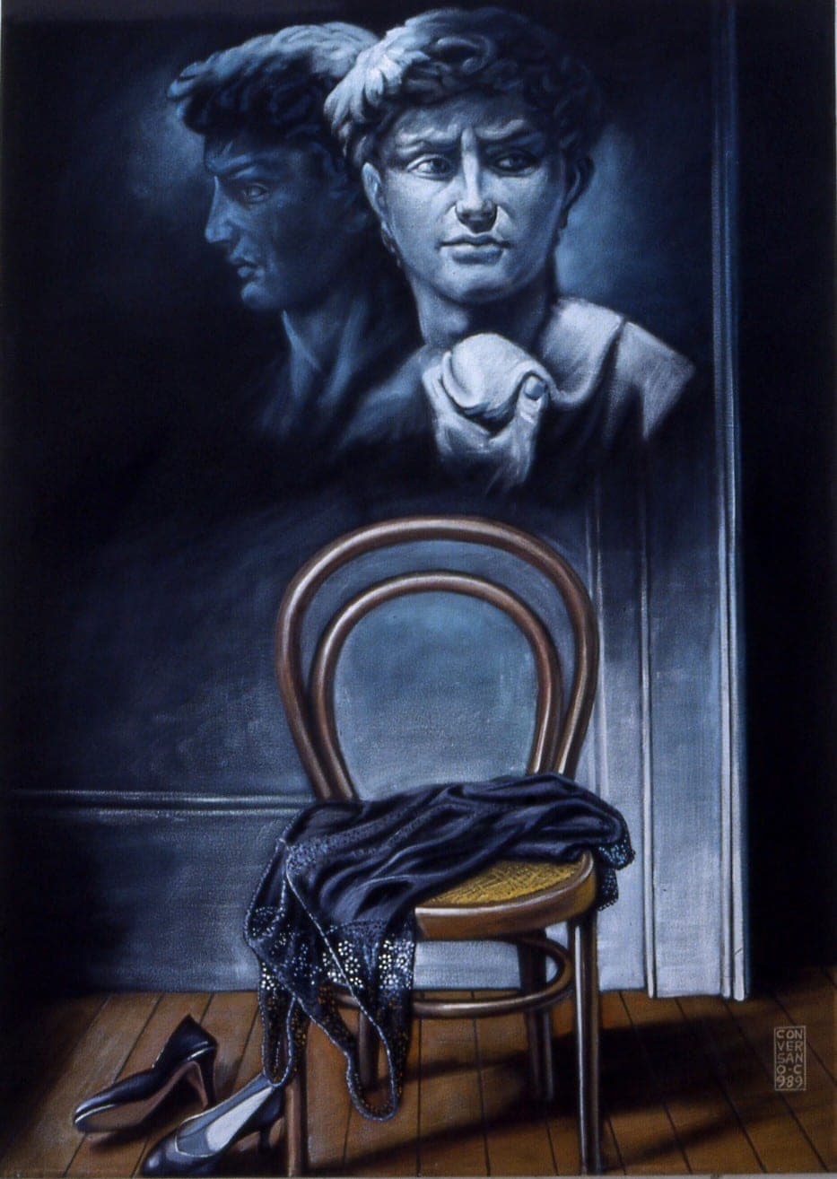 Il dubbio, 1989 — dipinto di Carmine Conversano