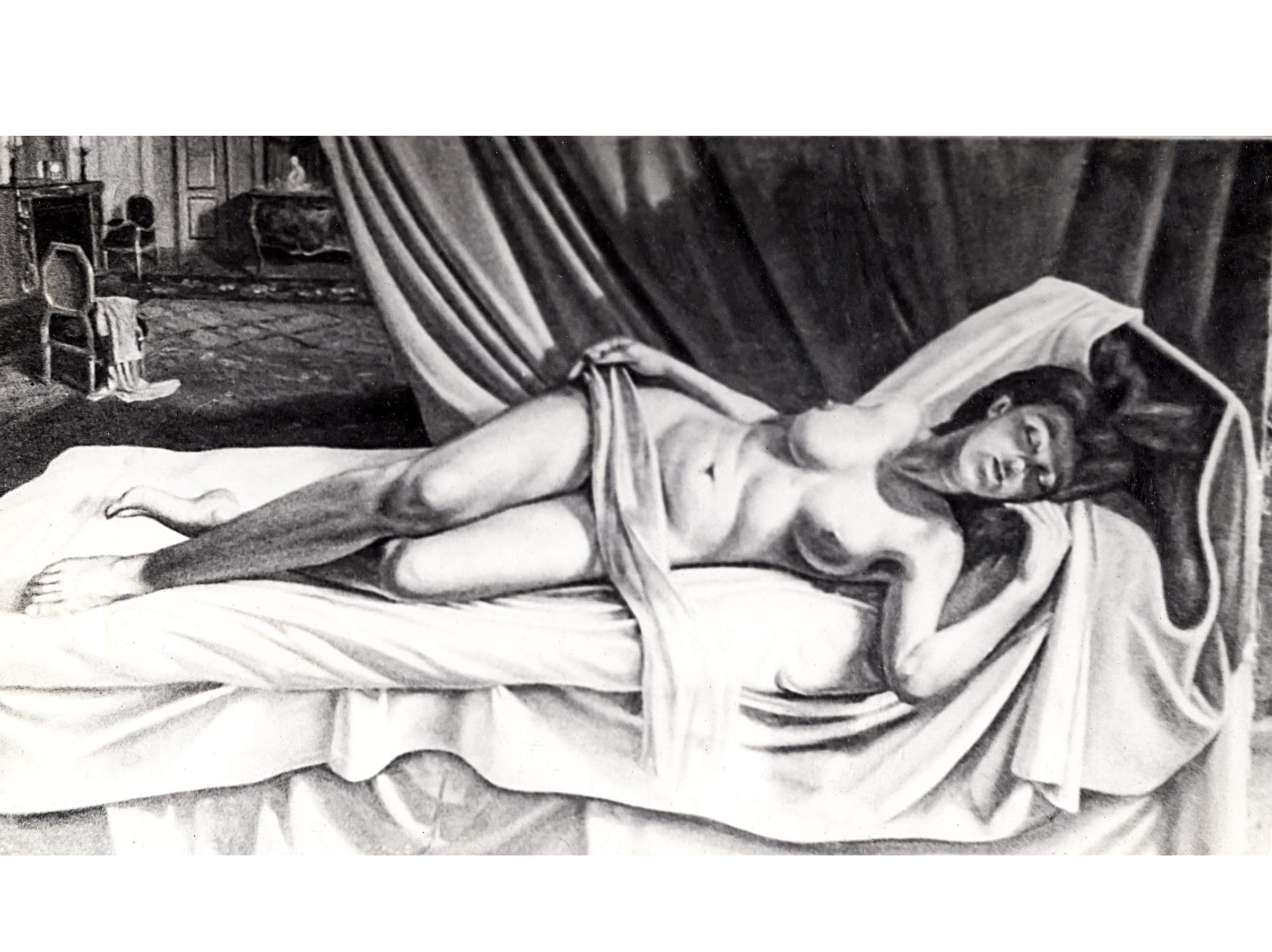 Nudo dormiente, 1957 — dipinto di Carmine Conversano