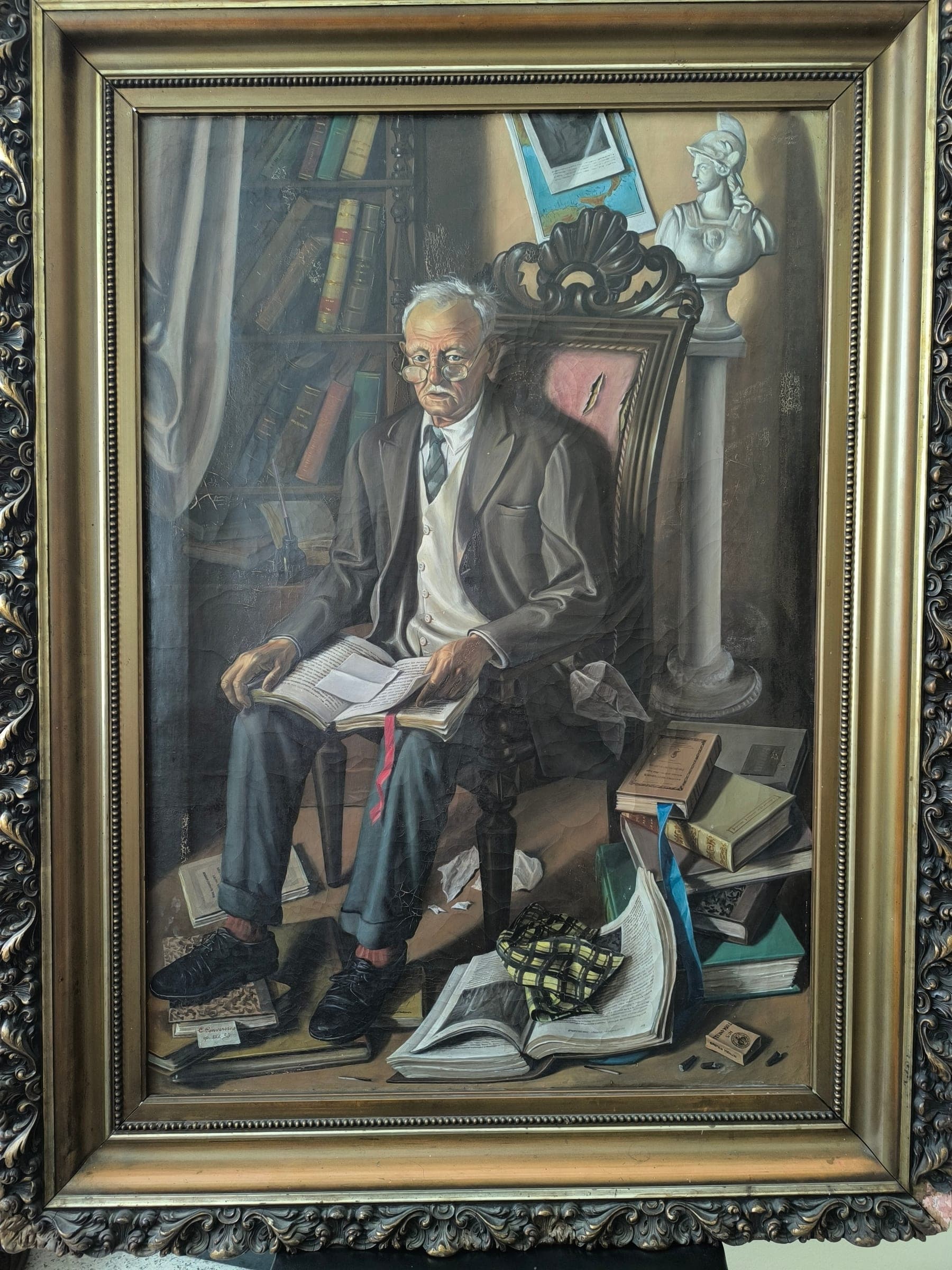 Bibliofilo, 1958 — dipinto di Carmine Conversano