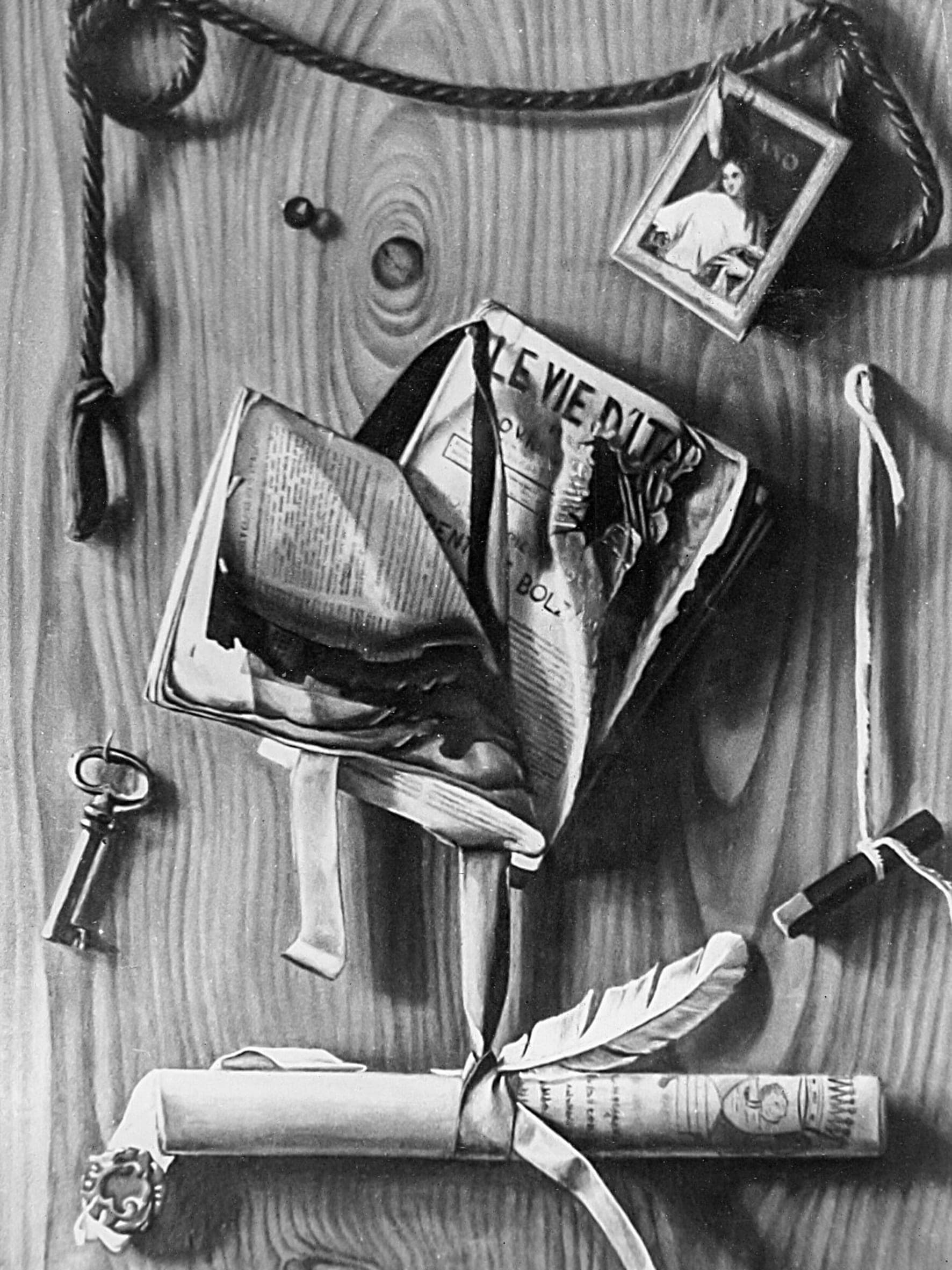 Pagine bruciate, 1958 — dipinto di Carmine Conversano