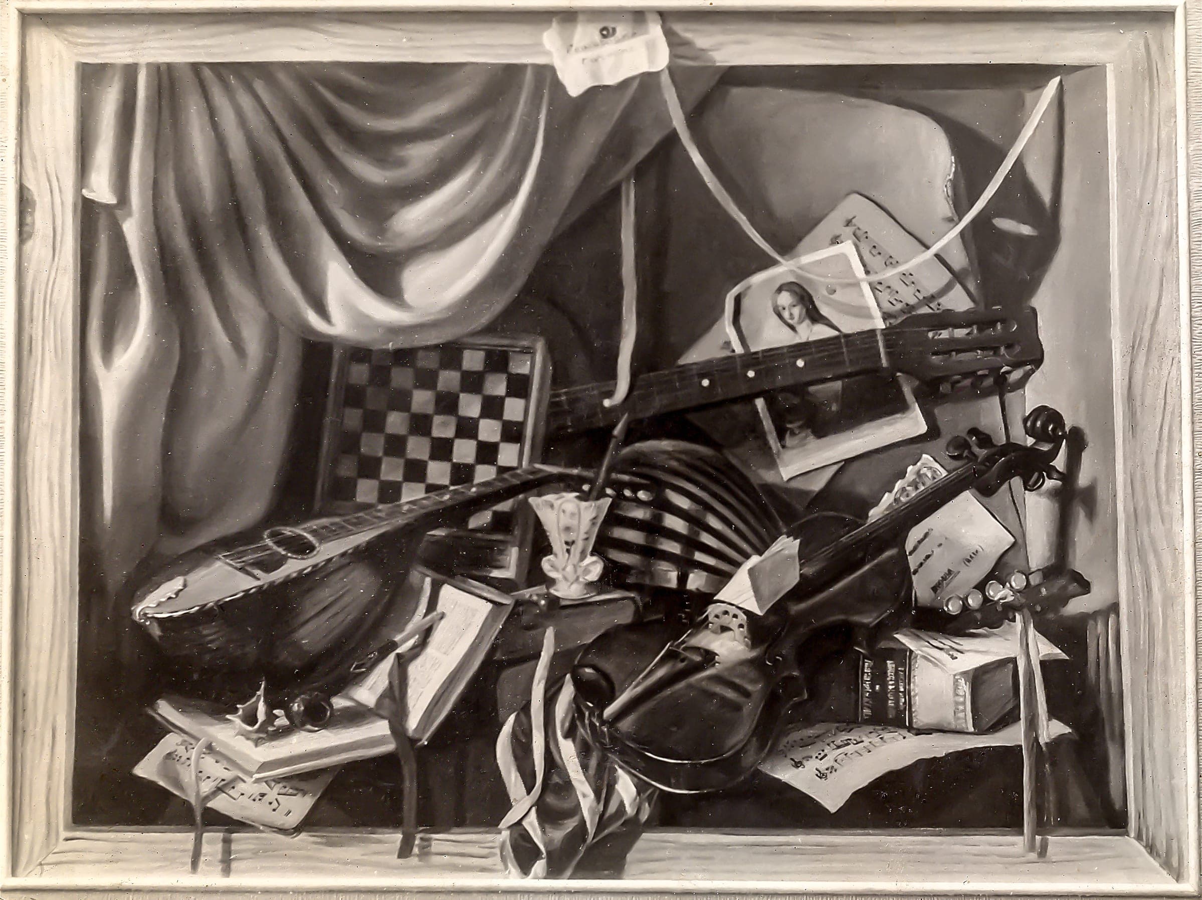 Strumenti a corda, 1958 — dipinto di Carmine Conversano
