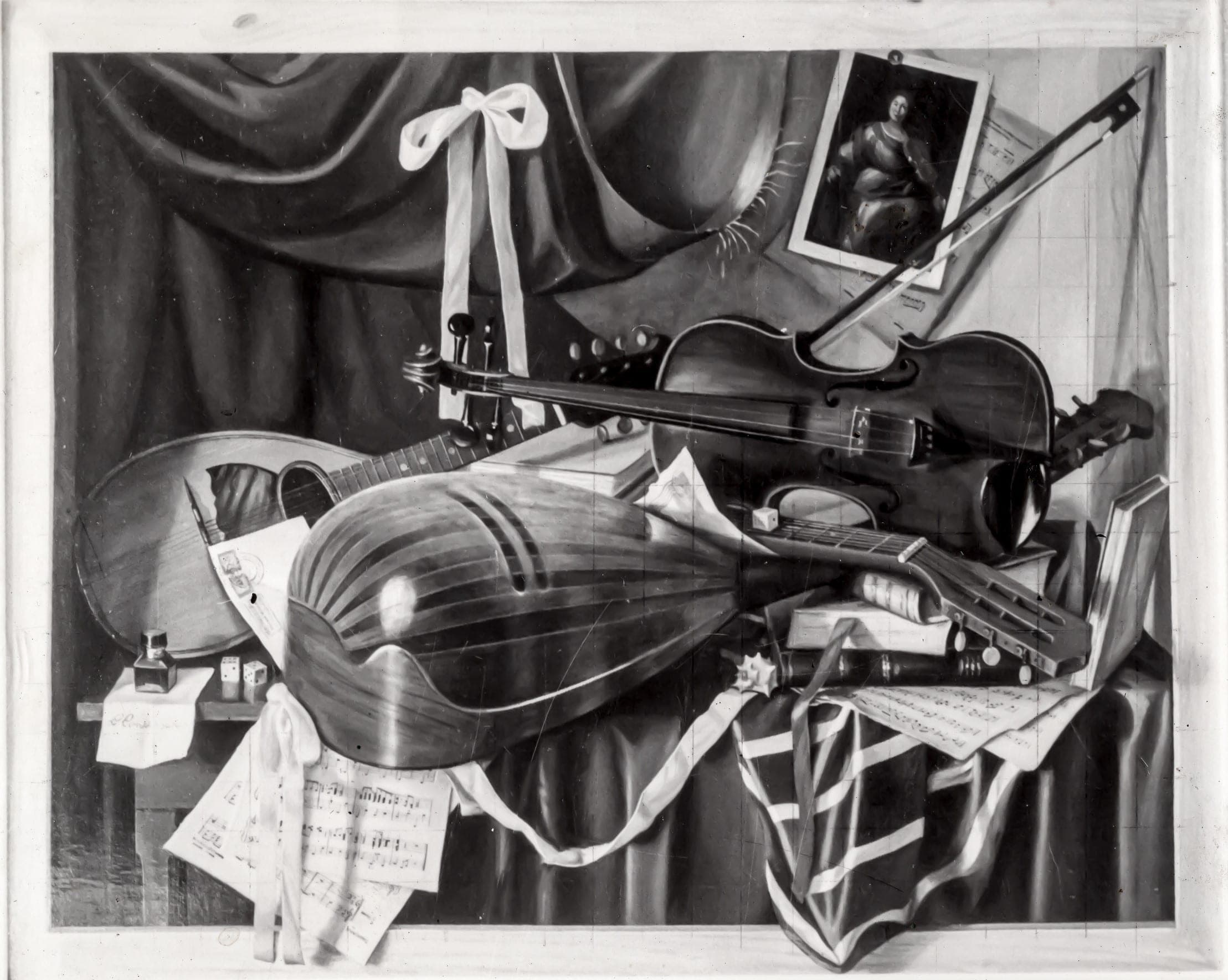 Vecchio mandolino, 1958 — dipinto di Carmine Conversano