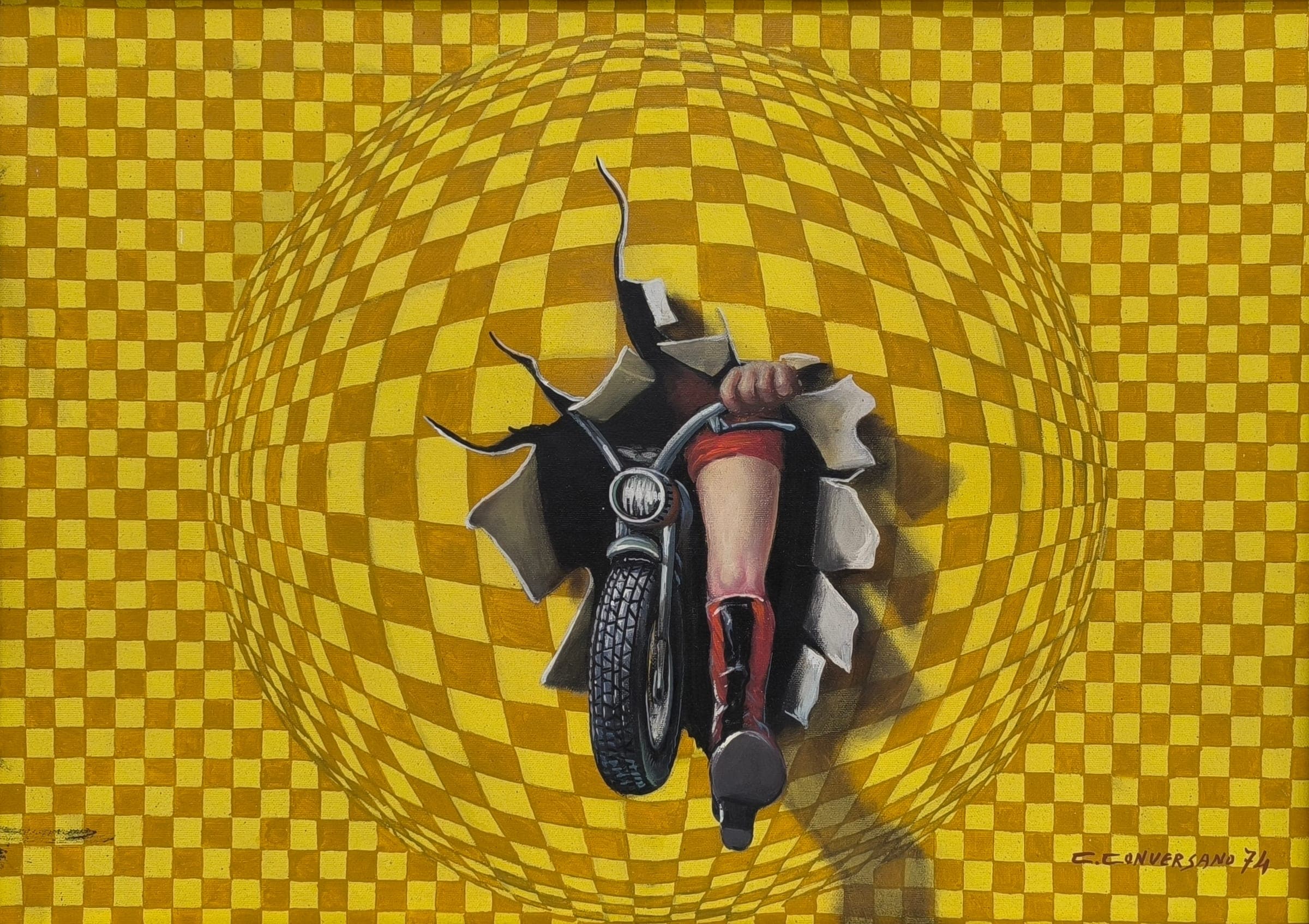 L'impudente bellezza, 1974 — dipinto di Carmine Conversano