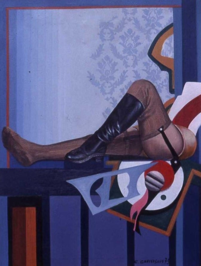 La trappola, 1975 — dipinto di Carmine Conversano