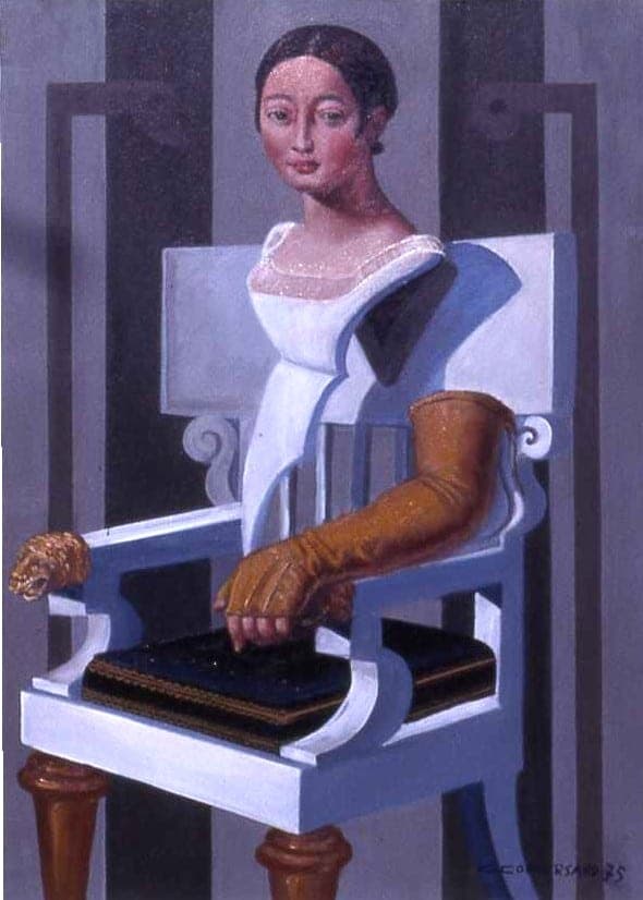 Omaggio a Ingres, 1975 — dipinto di Carmine Conversano