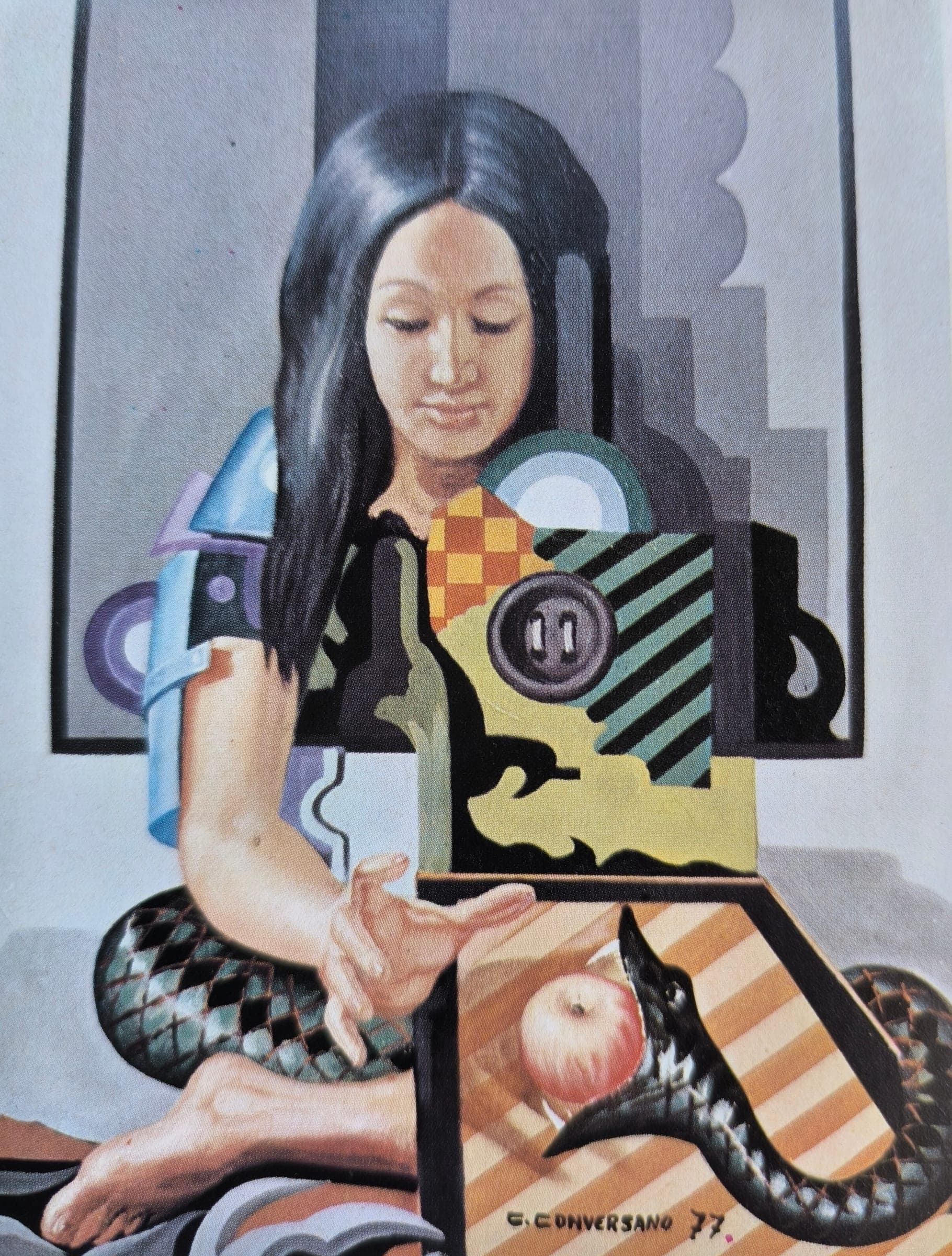 Eva tentata, 1977 — dipinto di Carmine Conversano