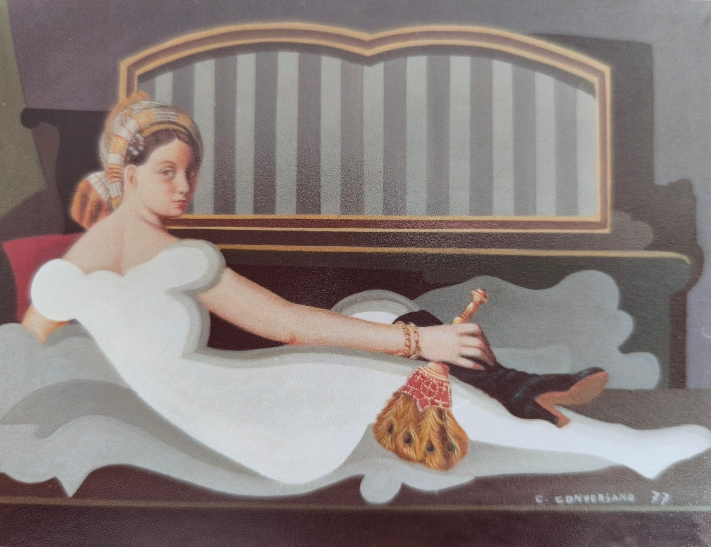 Omaggio a Ingres, 1977 — dipinto di Carmine Conversano
