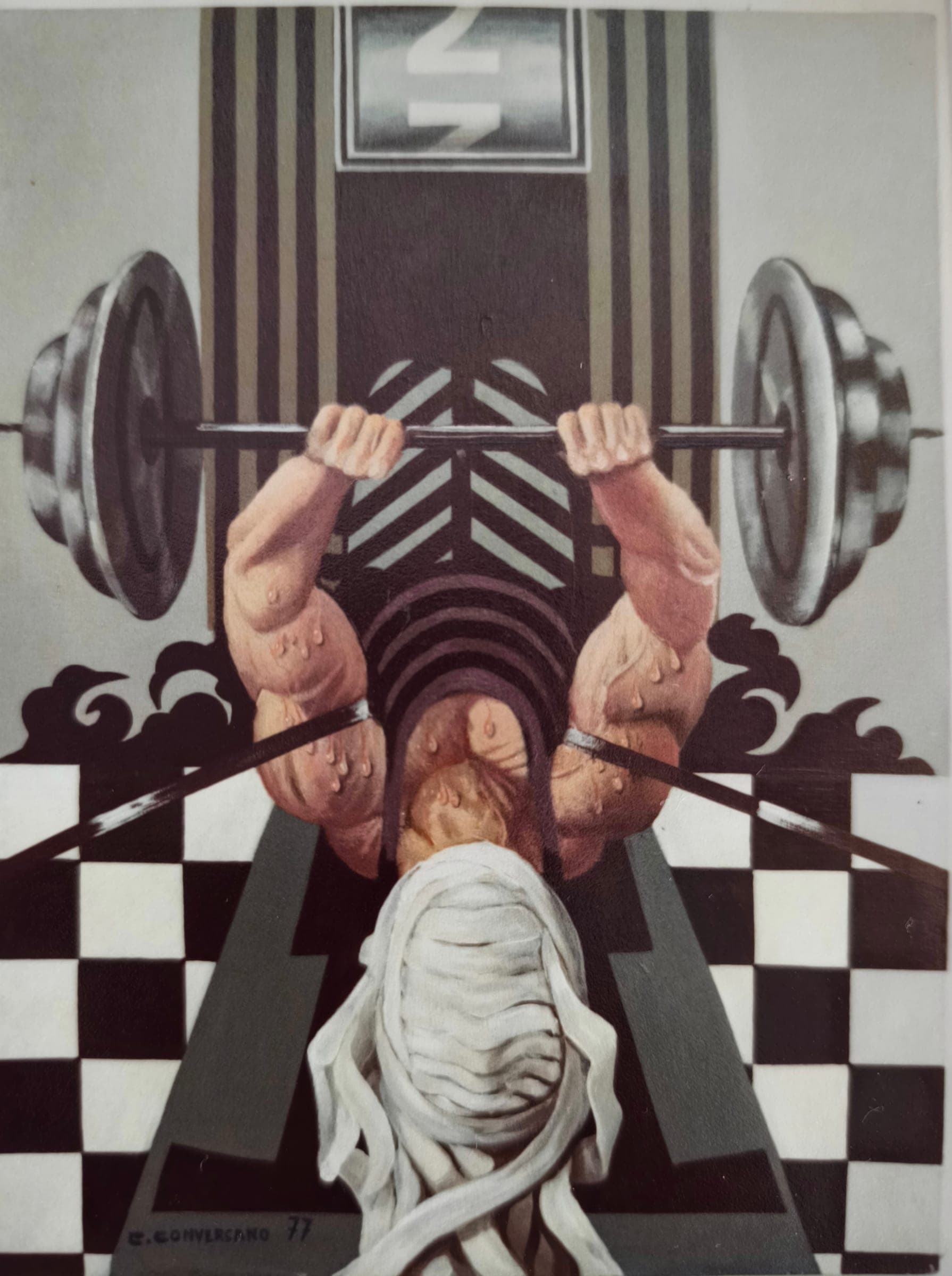 Peso massimo, 1977 — dipinto di Carmine Conversano