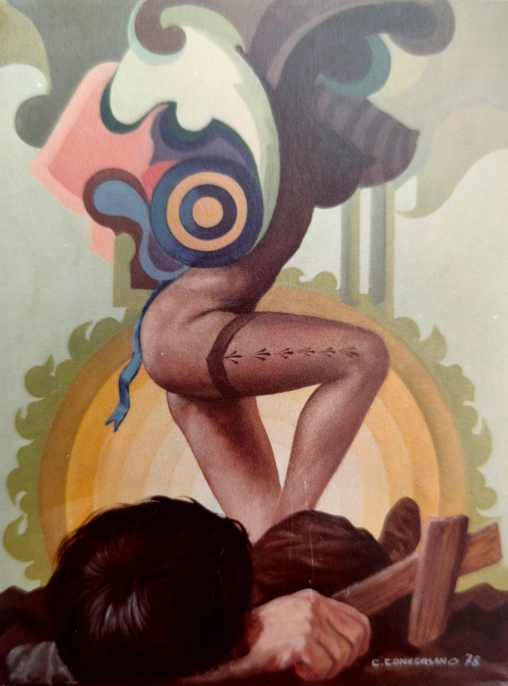 Tiro a segno, 1978 — dipinto di Carmine Conversano