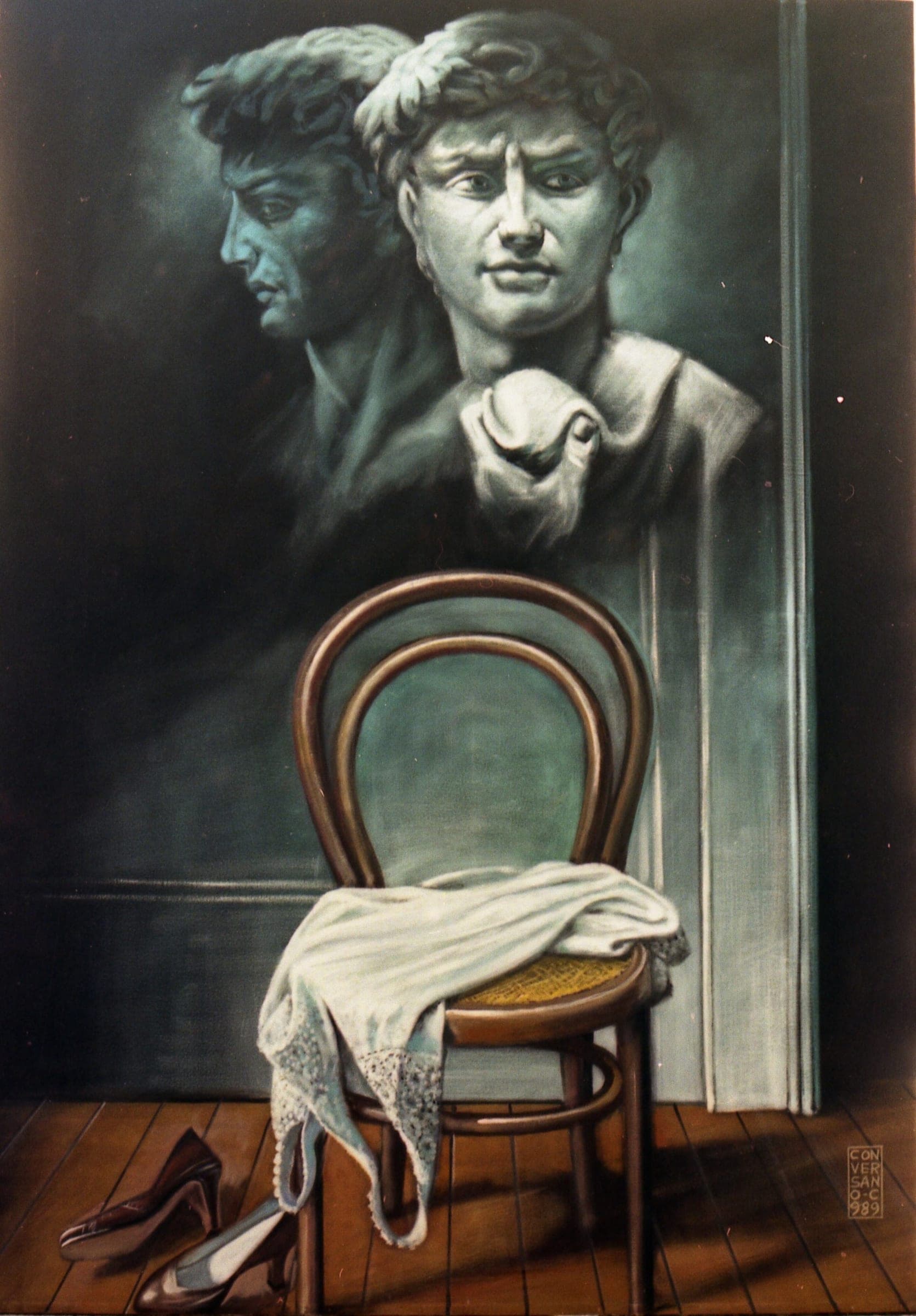 Il dubbio (1ª versione), 1989 — dipinto di Carmine Conversano