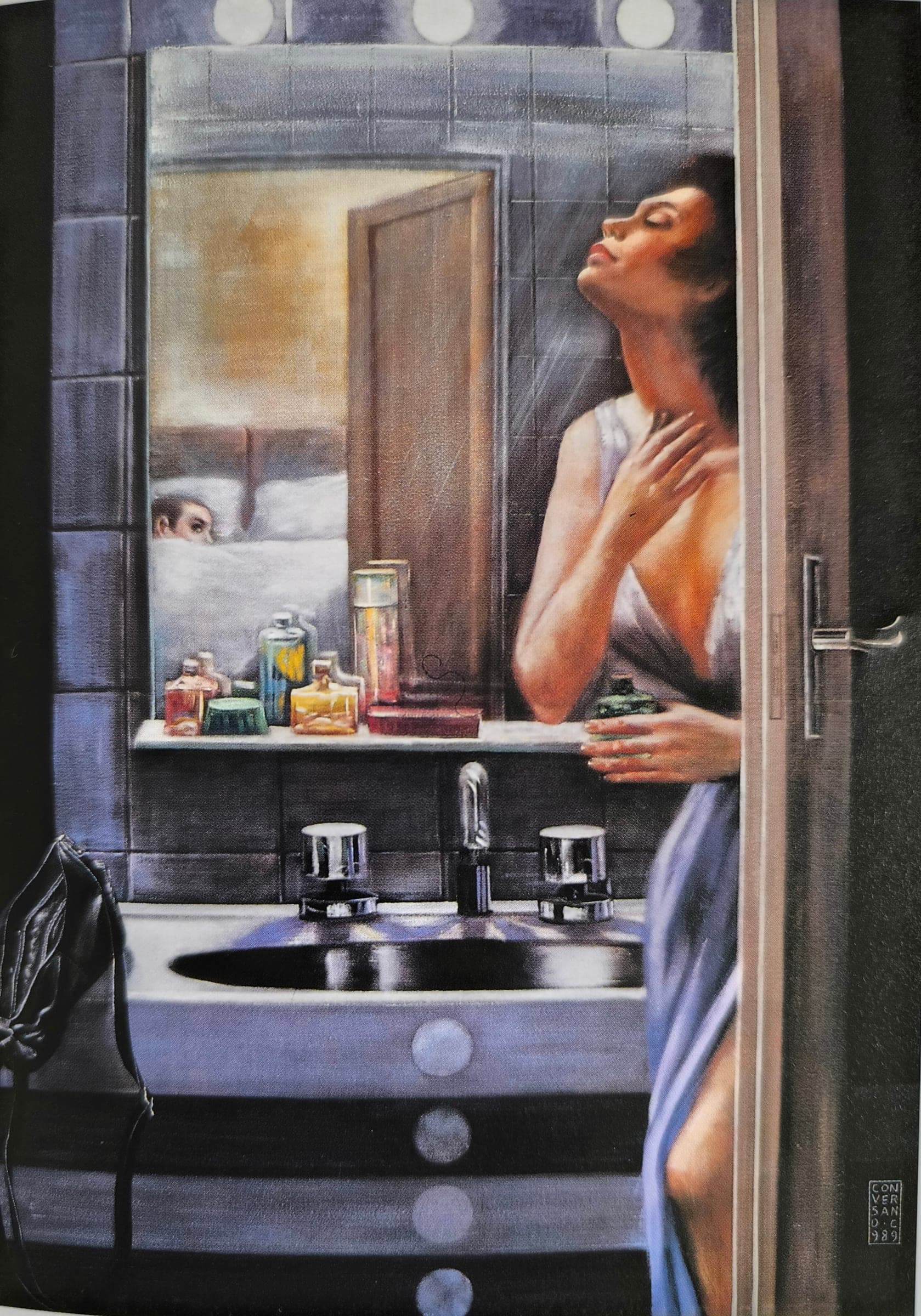 La porta indiscreta, 1989 — dipinto di Carmine Conversano
