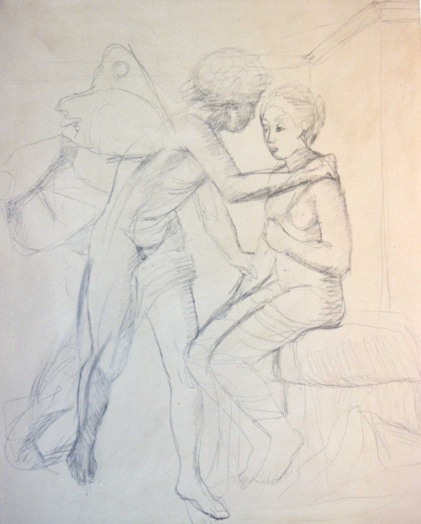Tenerezza (studio), 1995 — dipinto di Carmine Conversano