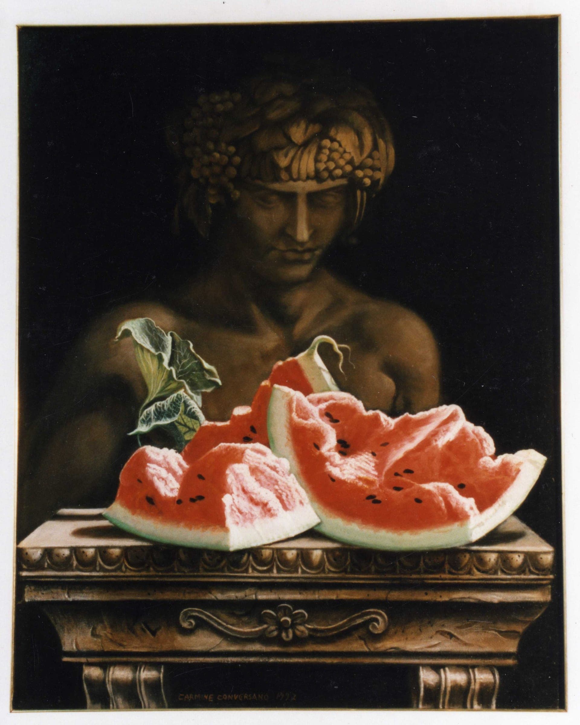 Anguria su capitello, 1997 — dipinto di Carmine Conversano