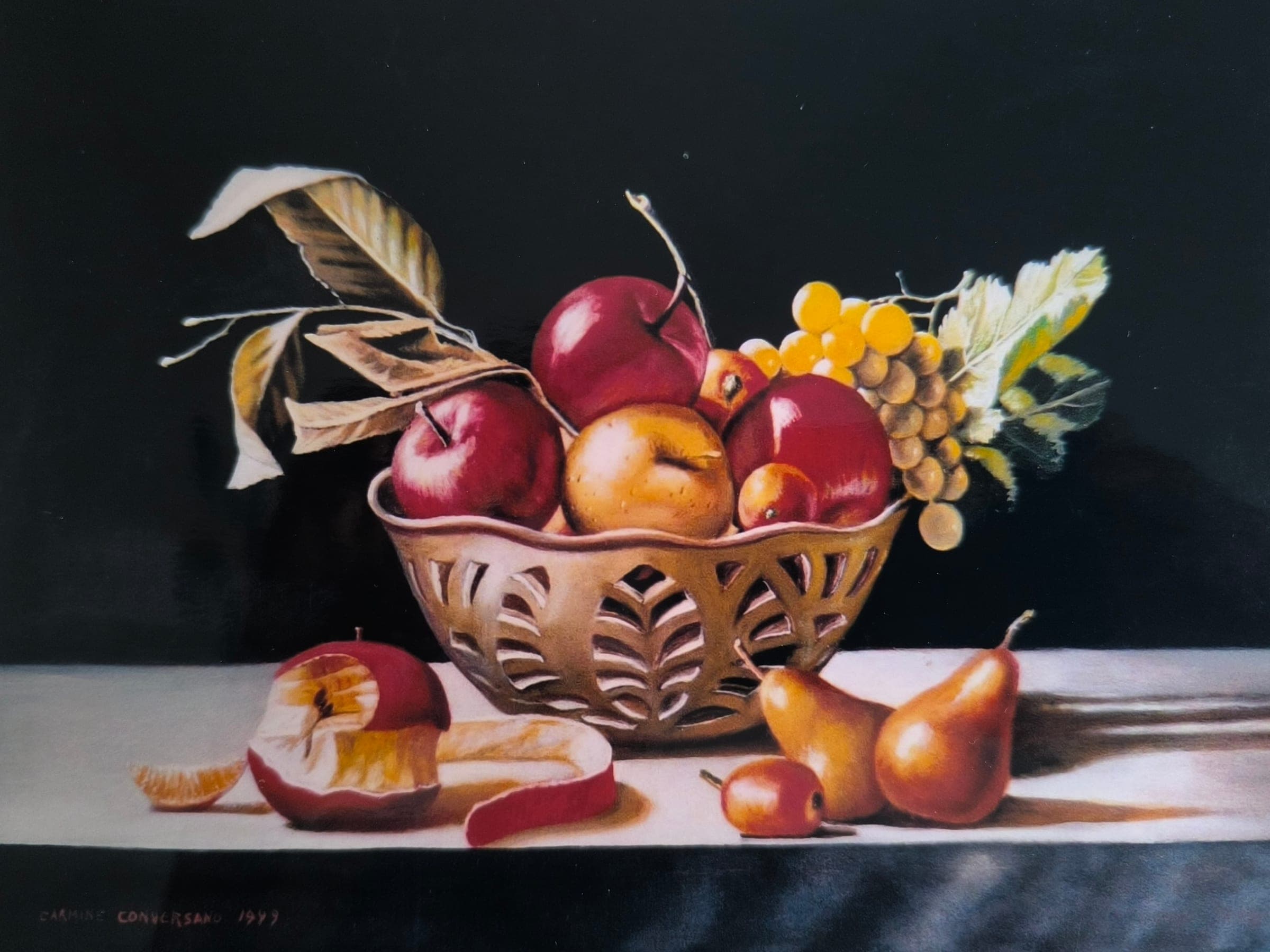 Mele rosse, 1999 — dipinto di Carmine Conversano