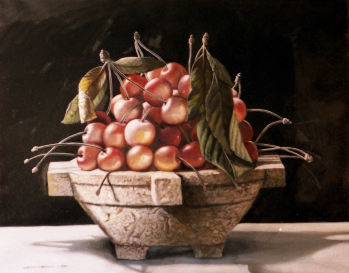 Montagna di fiume, 2000 — dipinto di Carmine Conversano