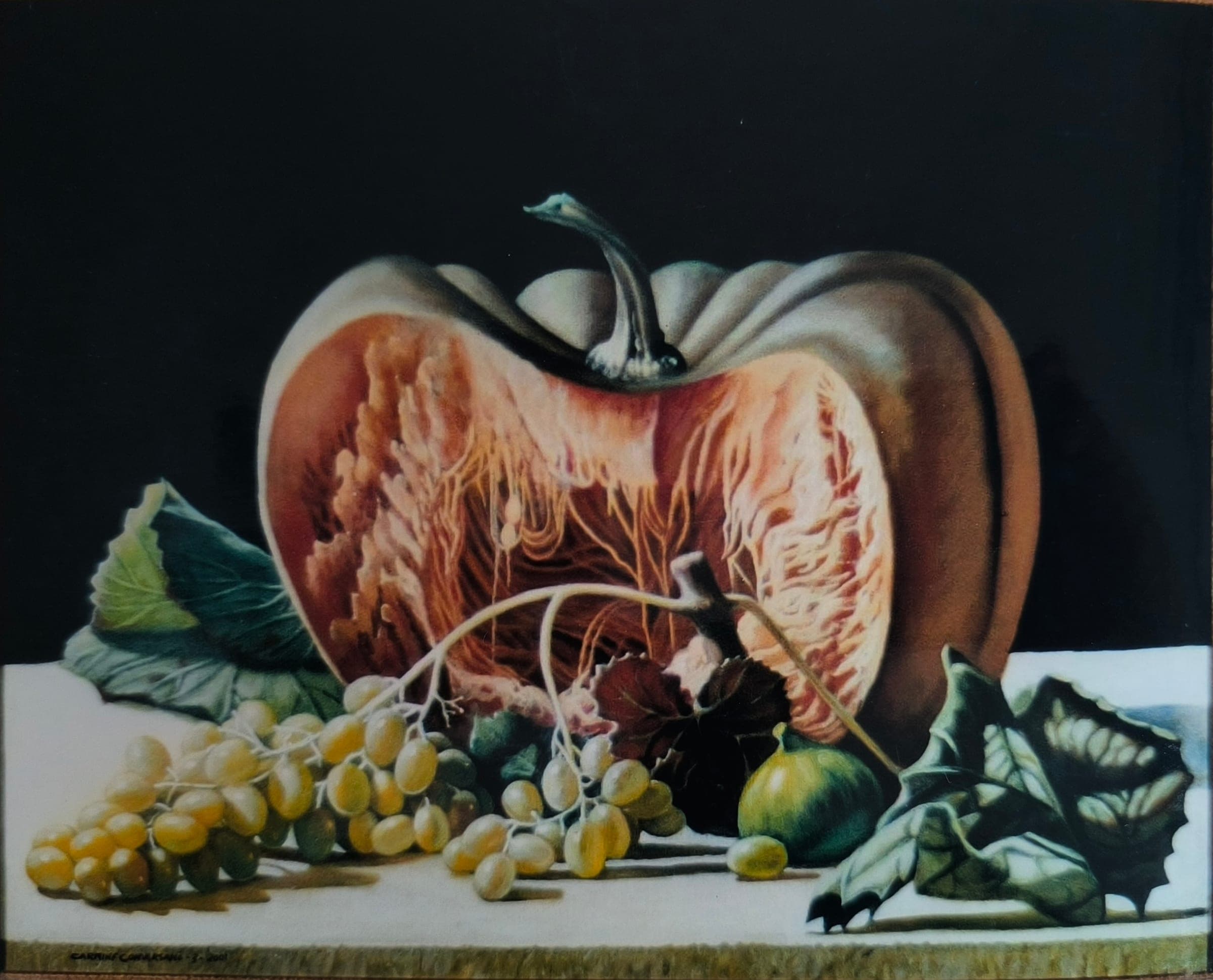 Composizione con zucca, 2001 — dipinto di Carmine Conversano