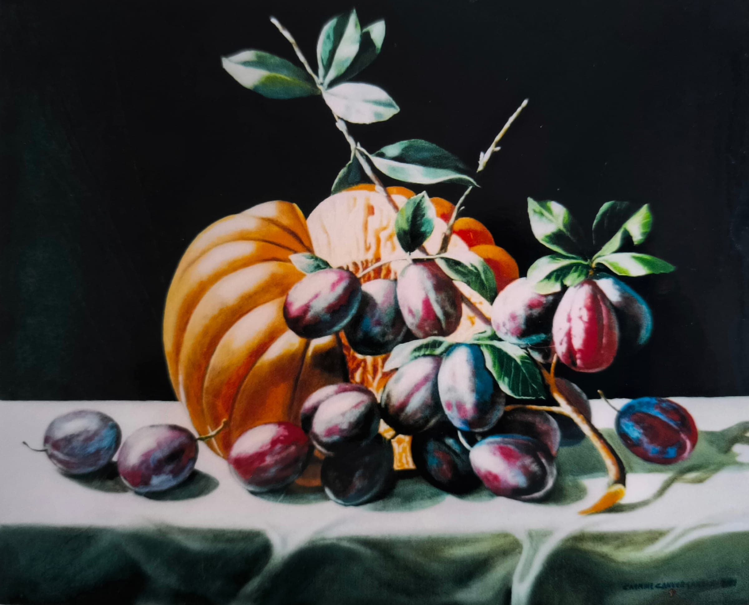 Zucca e susine, 2001 — dipinto di Carmine Conversano