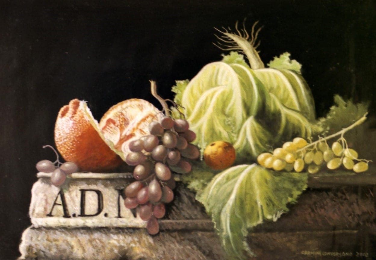Composizione su capitello, 2002 — dipinto di Carmine Conversano