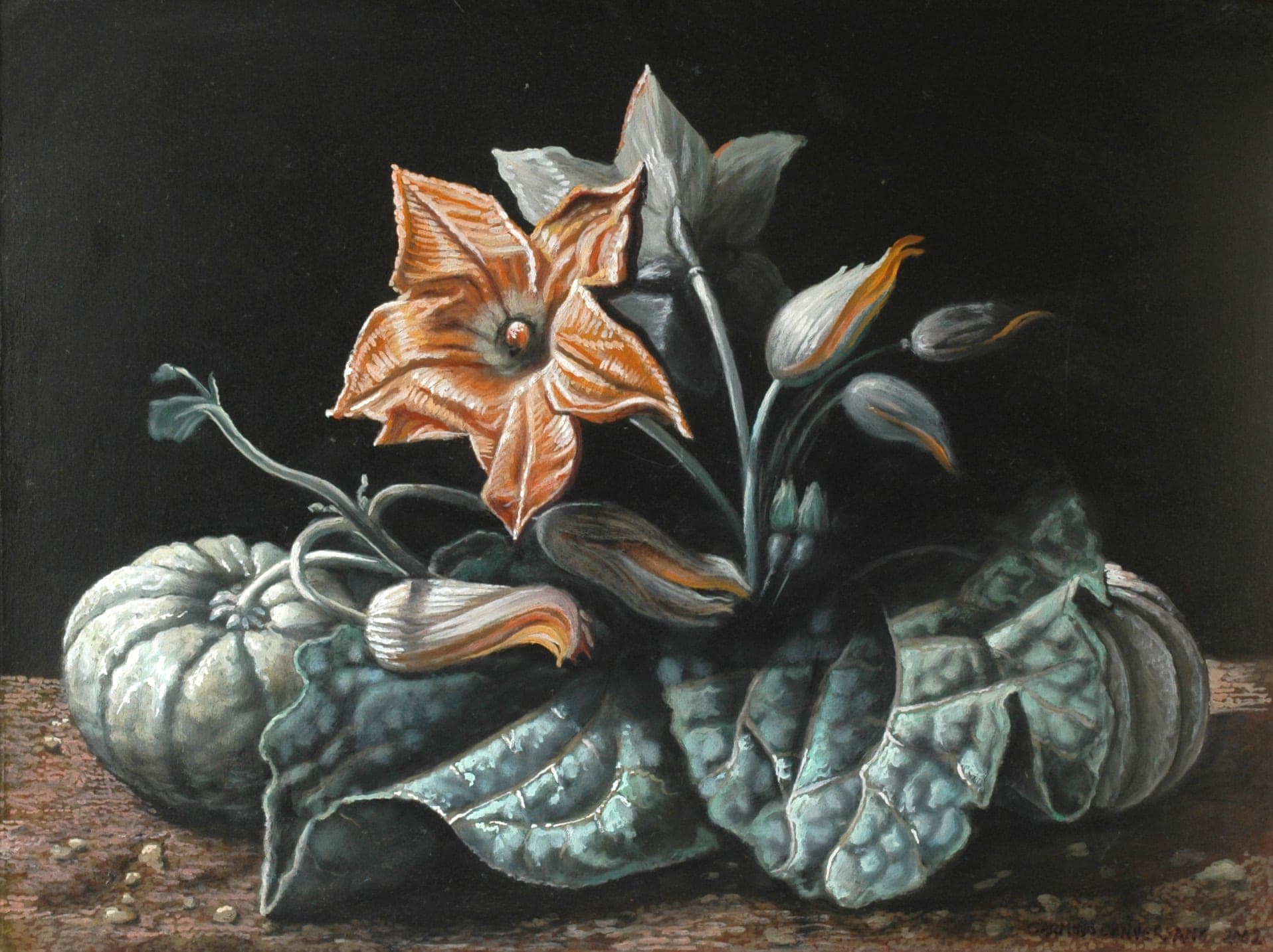 Fior di zucca, 2002 — dipinto di Carmine Conversano