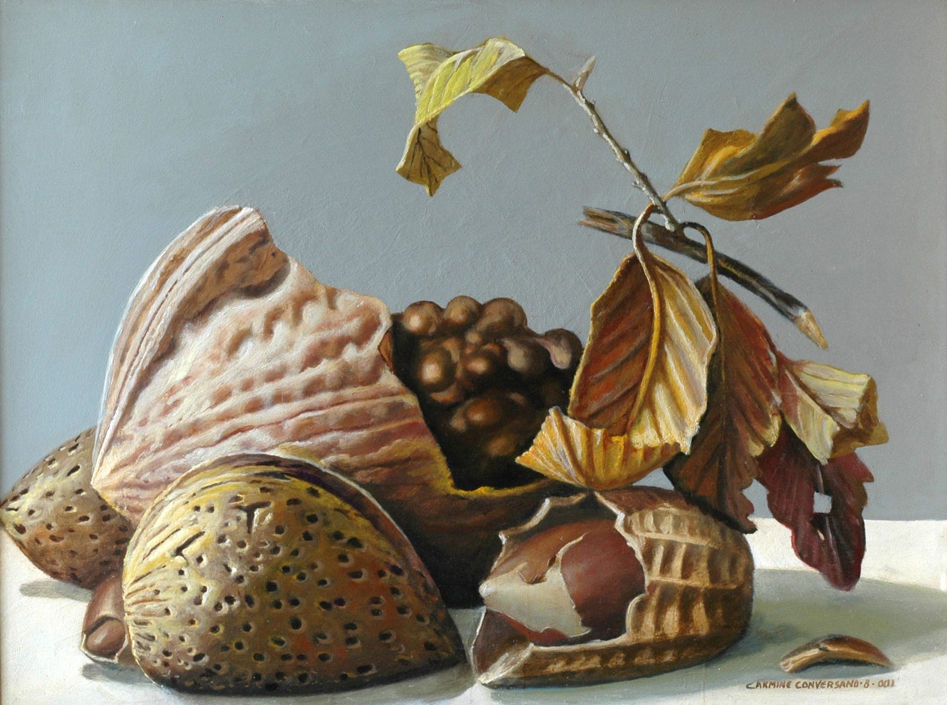 Frutta secca, 2002 — dipinto di Carmine Conversano