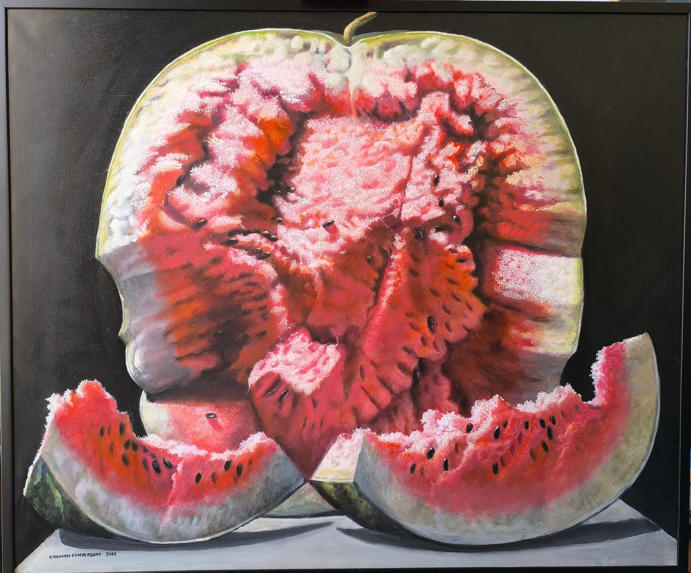 Il gigante rosso, 2002 — dipinto di Carmine Conversano
