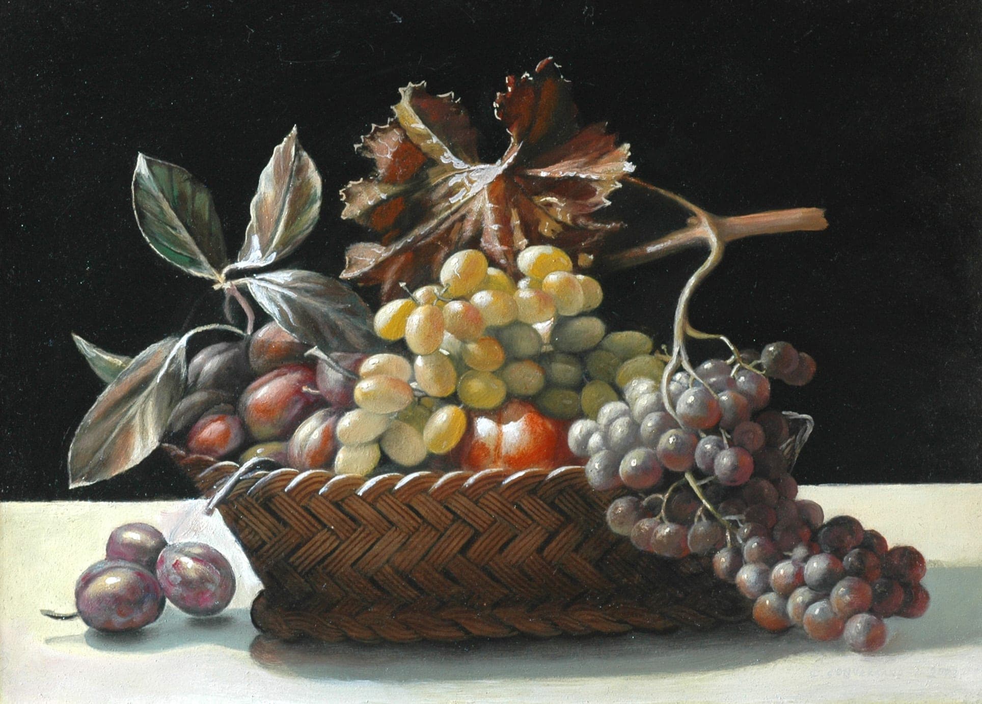 Il grappolo ribelle, 2002 — dipinto di Carmine Conversano