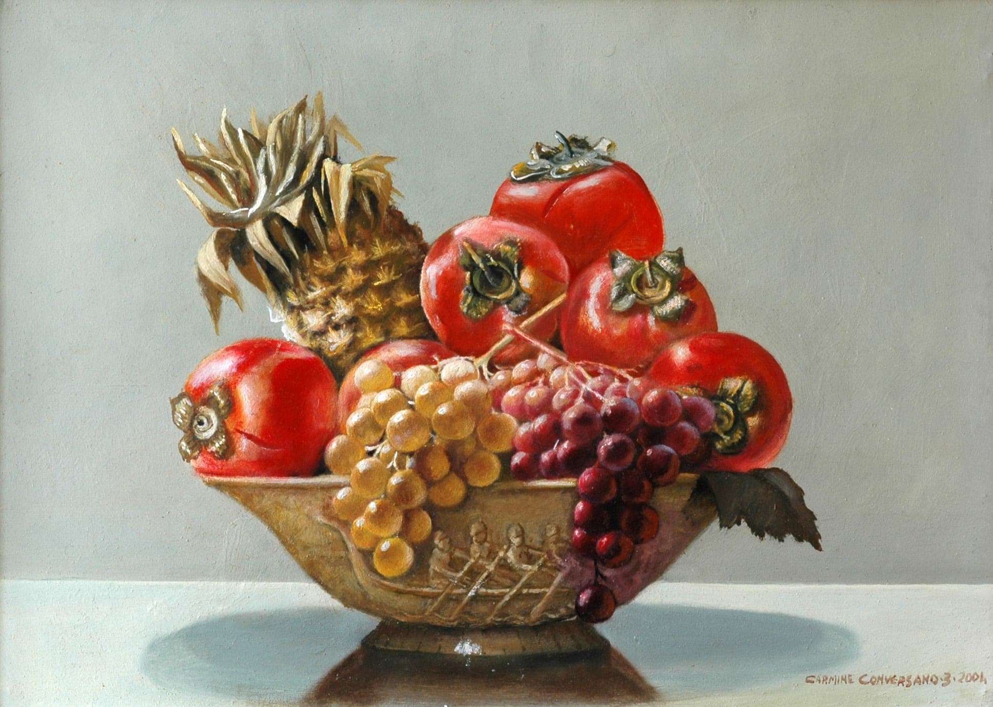 Cesto autunnale, 2004 — dipinto di Carmine Conversano