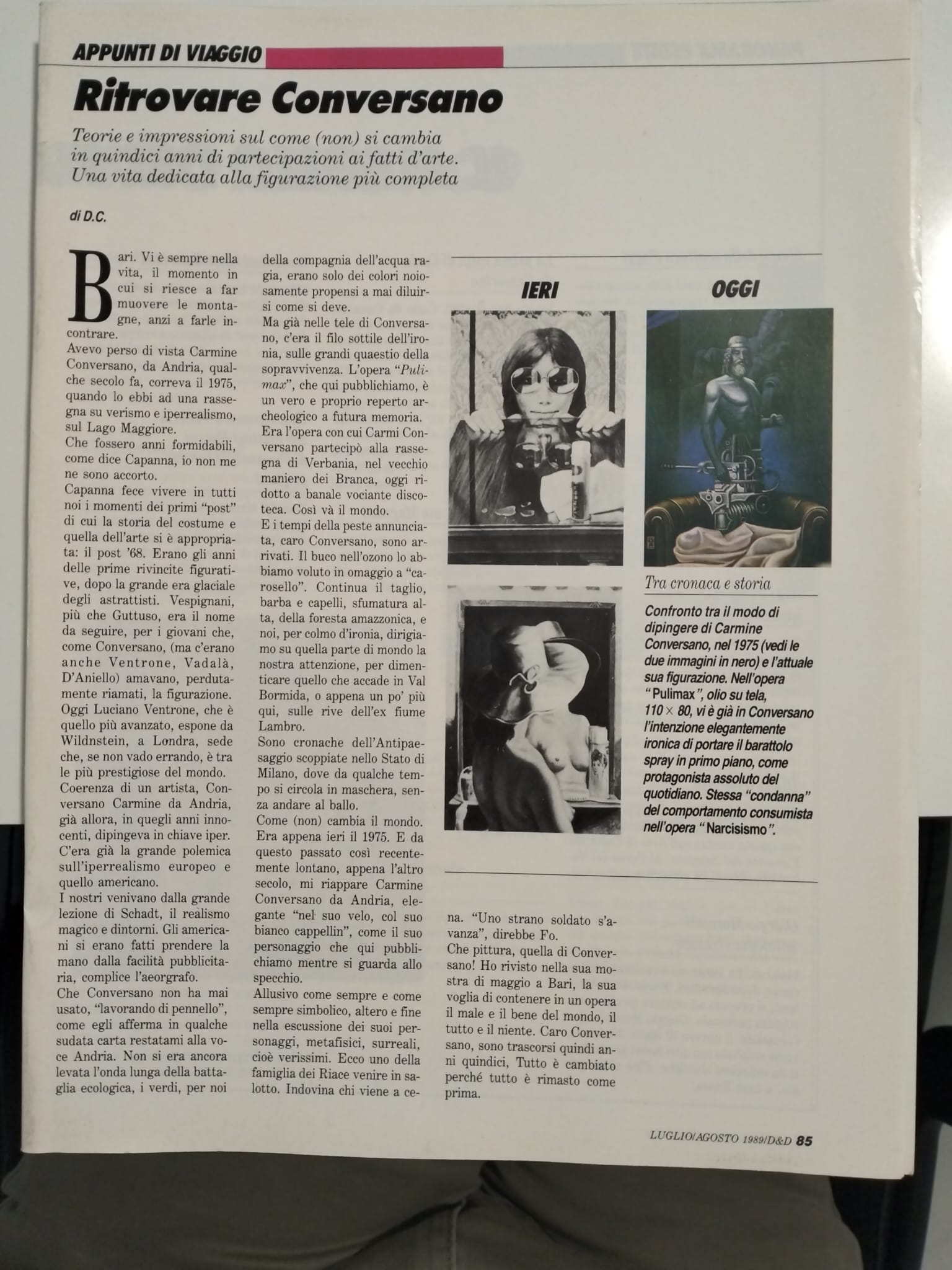 Ritaglio originale di D&D, luglio-agosto 1989