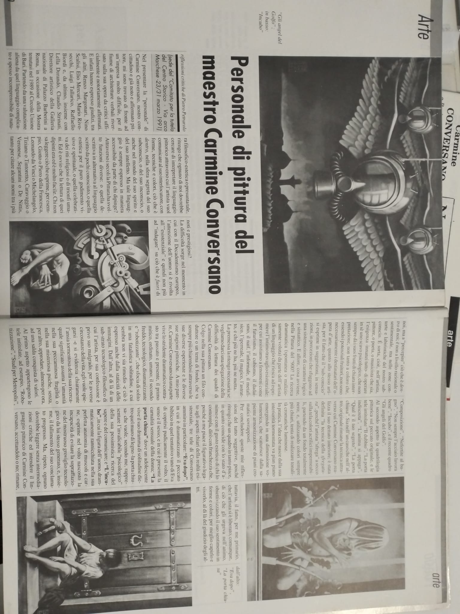 Ritaglio originale de La voce di Andria, maggio 1991
